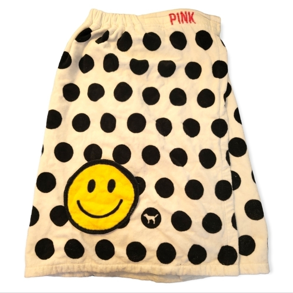 Victoria's Secret PINK Bath Wrap Towel Polka Dot Wrap Around Towel Wrap